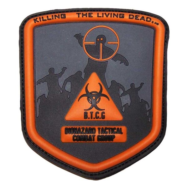 3D Rubber Patch " B.T.C.G" orange