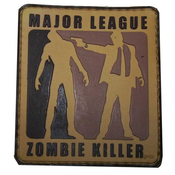 3D Rubber Patch "MAJOR LEAGUE ZOMBIEKILLER" desert