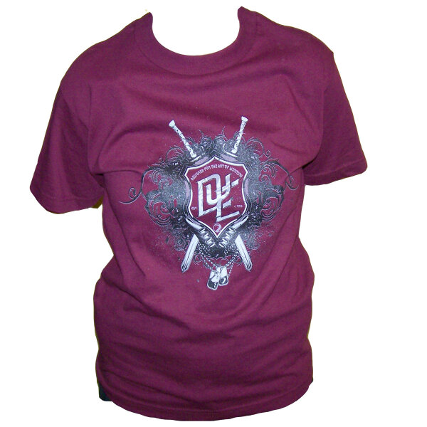 Dye T-Shirt Crest Burgundy S