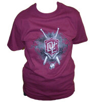 Dye T-Shirt Crest Burgundy S