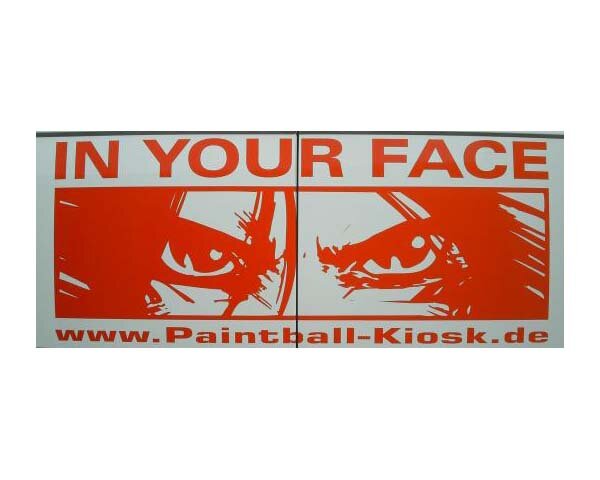 Autoaufkleber"In Your Face"